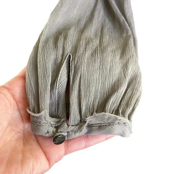 J Crew 100% Silk Gray Long Sleeve Size 2 Dress With Pockets Retails $168 - Picture 7 of 12